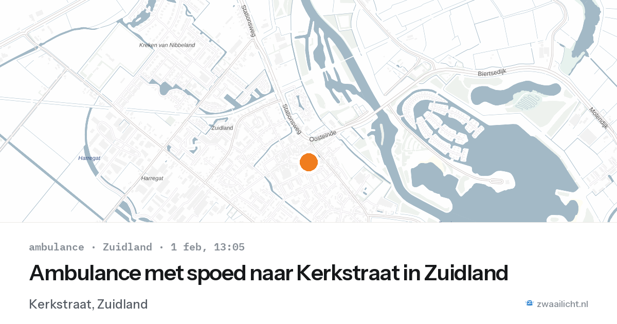 Ambulance met spoed naar Kerkstraat in Zuidland — 1 feb 2026