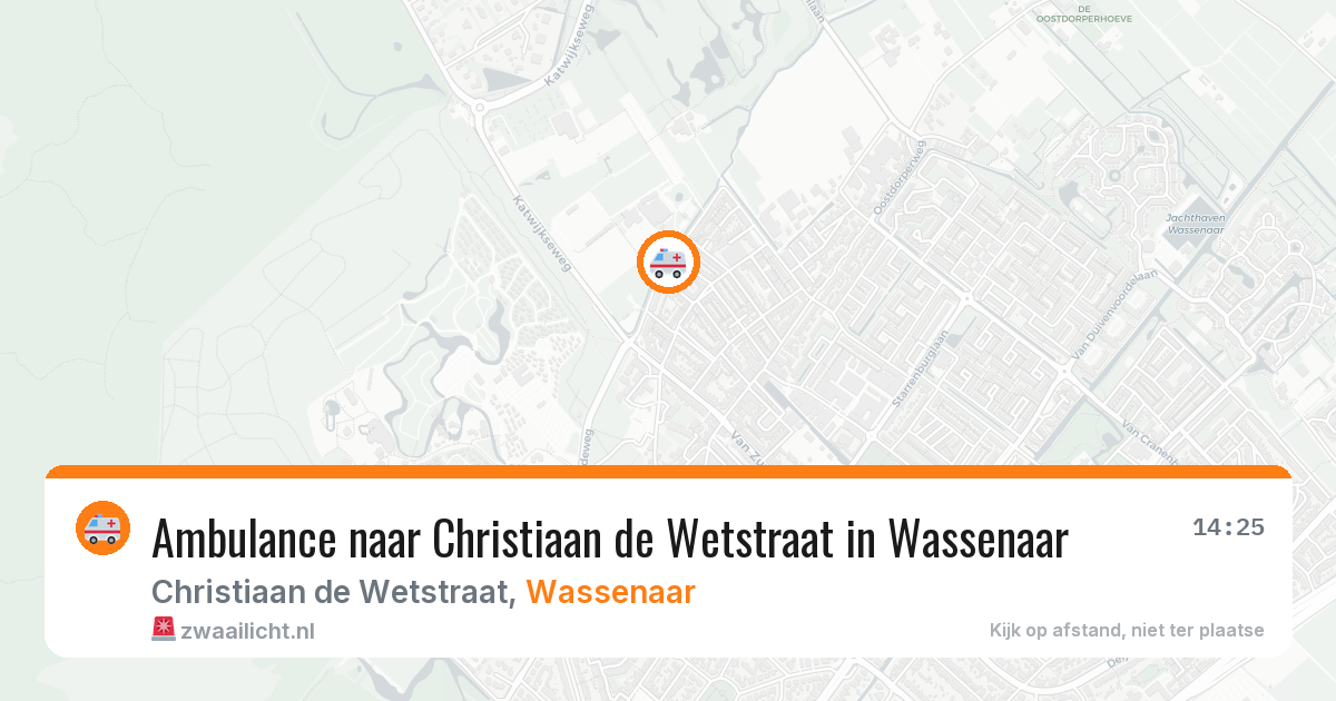 Ambulance naar Christiaan de Wetstraat in Wassenaar — 13 aug 2026