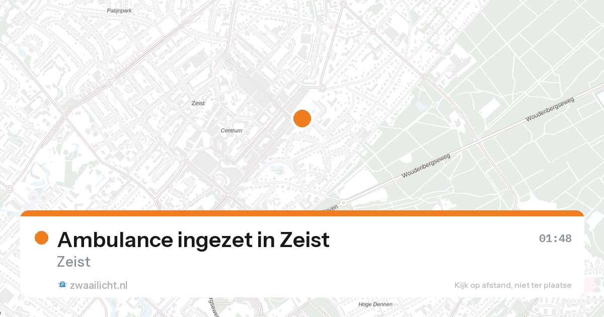 Ambulance ingezet in Zeist — 7 feb 2026