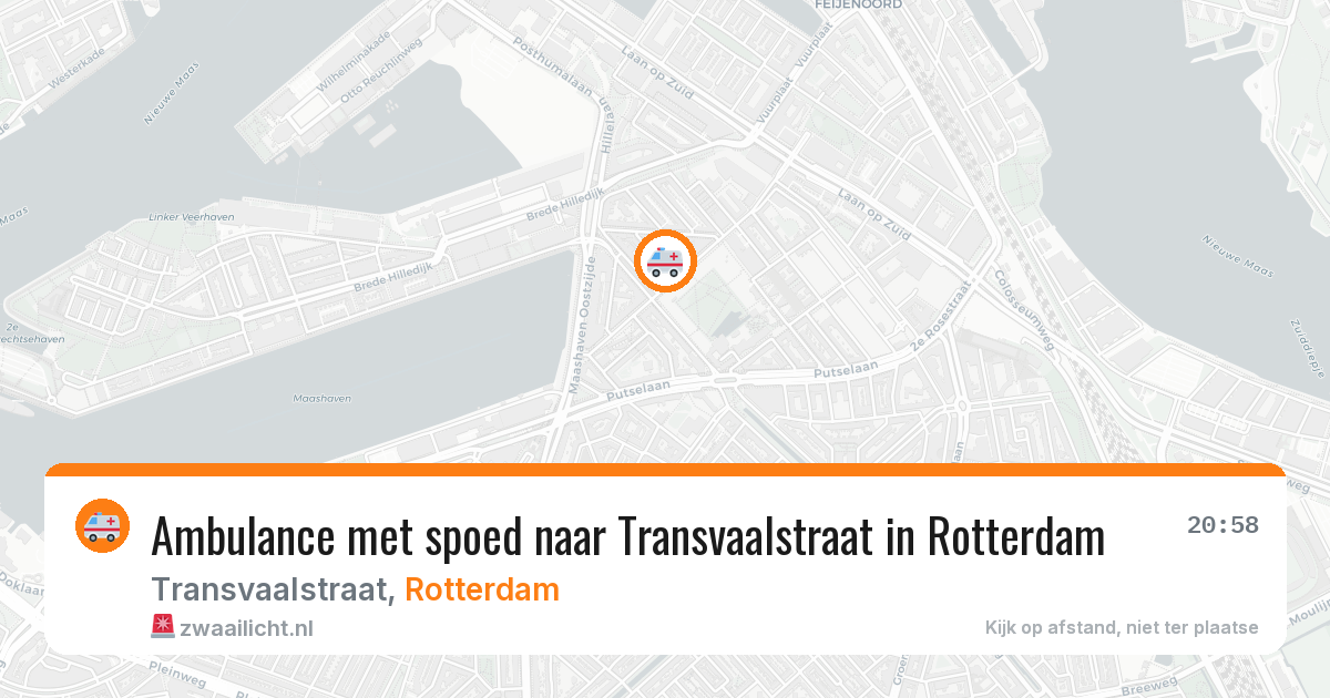 Ambulance met spoed naar Transvaalstraat in Rotterdam — 15 mei 2026