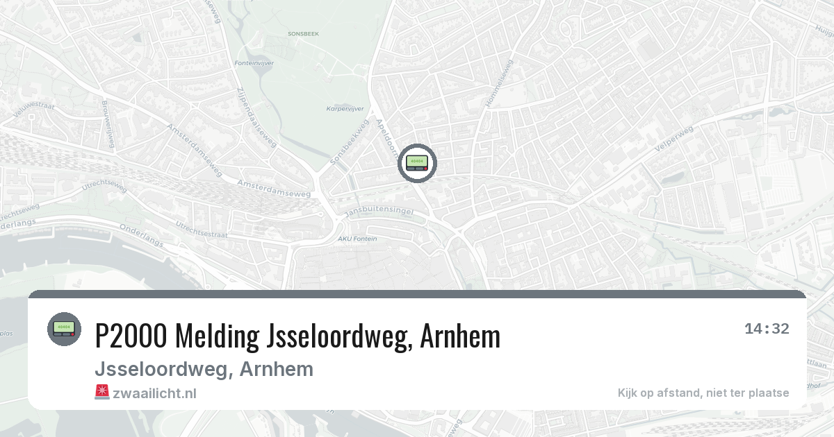 P2000 Melding Jsseloordweg, Arnhem — 17 jul 2026