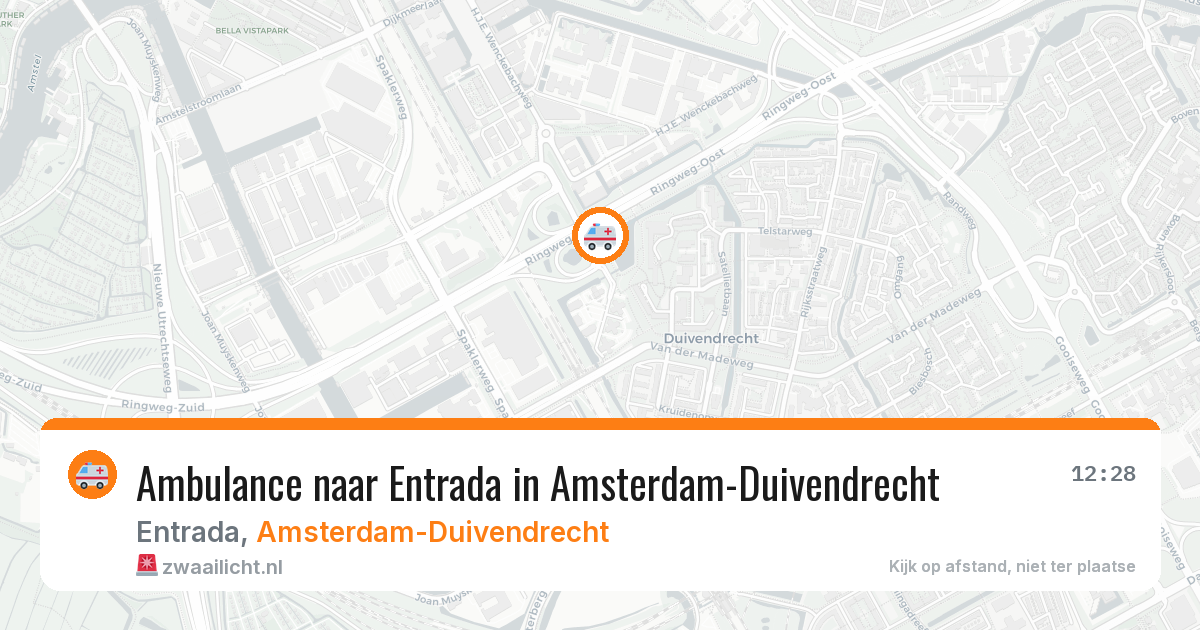 Ambulance naar Entrada in Amsterdam-Duivendrecht — 8 mei 2026