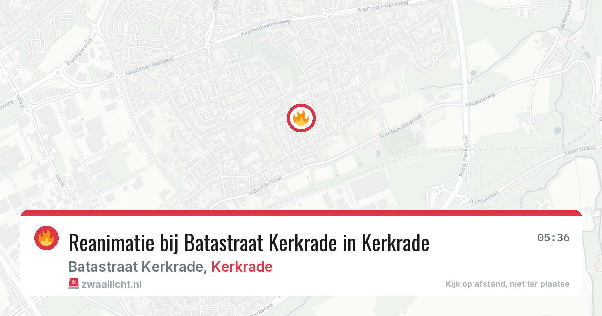 Reanimatie bij Batastraat Kerkrade in Kerkrade — 23 apr 2026