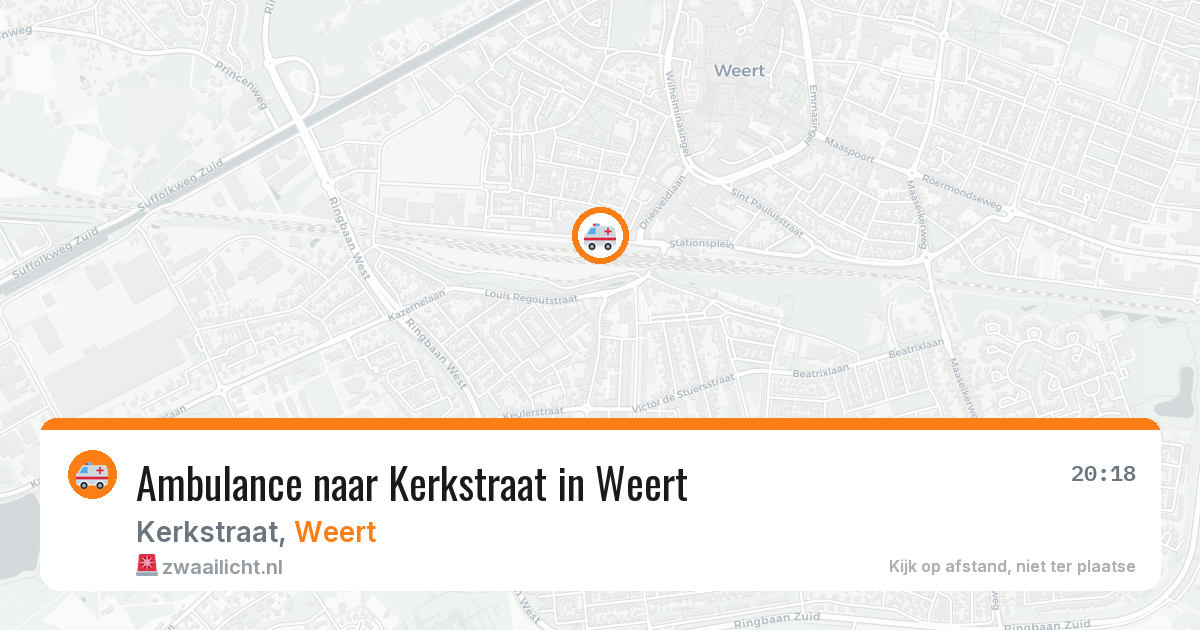 Ambulance naar Kerkstraat in Weert — 23 mrt 2026