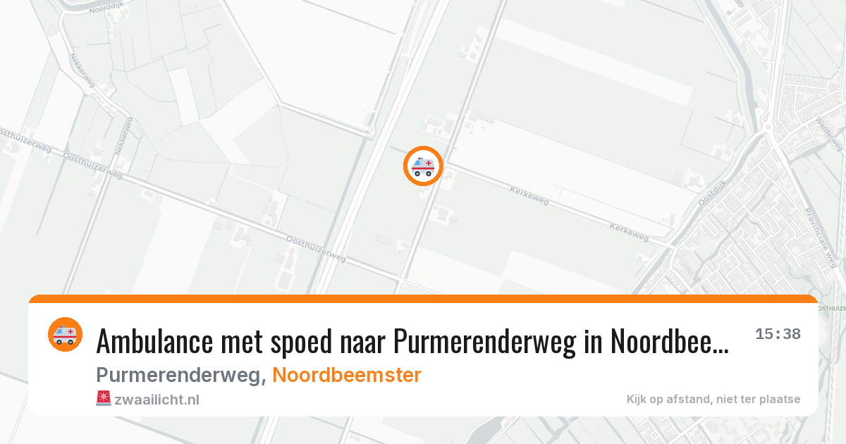 Ambulance met spoed naar Purmerenderweg in Noordbeemster — 31 jul 2026