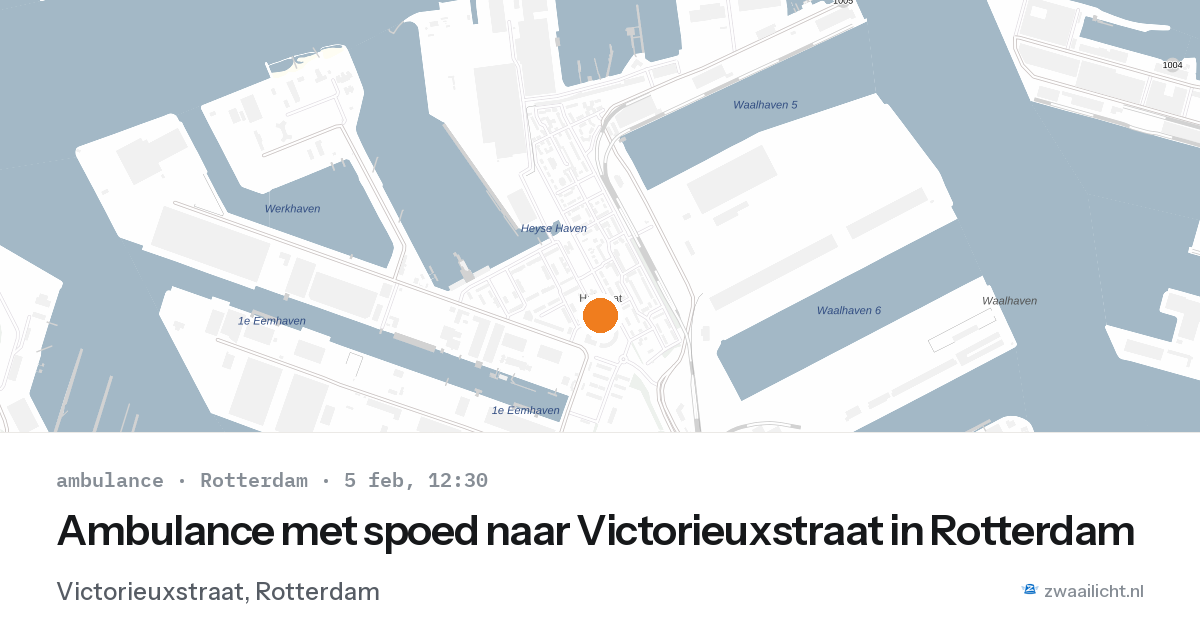 Ambulance met spoed naar Victorieuxstraat in Rotterdam — 5 feb 2026