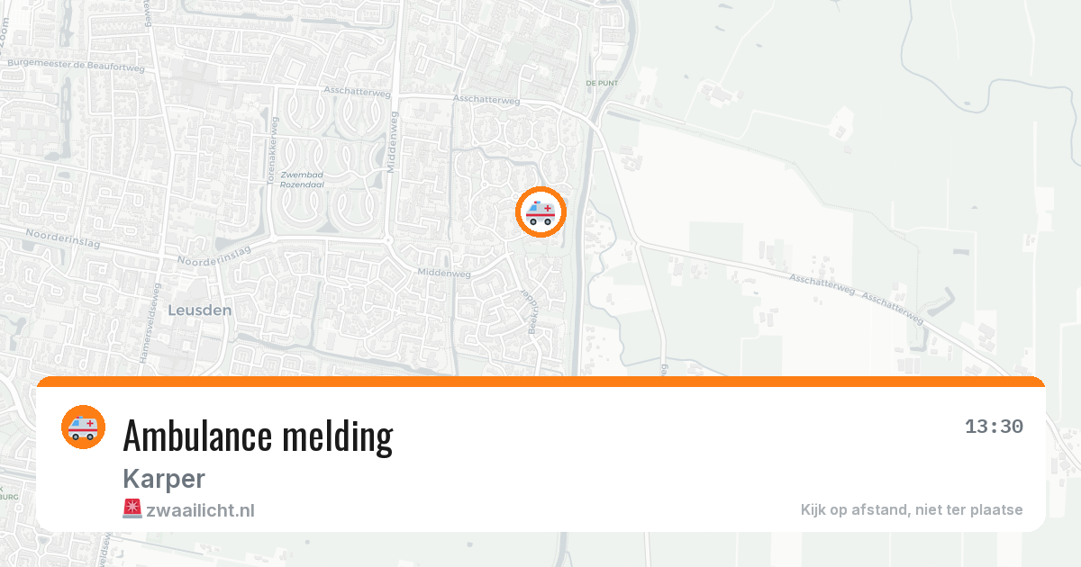 Ambulance melding — 5 apr 2026