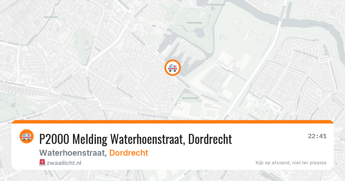 P2000 Melding Waterhoenstraat, Dordrecht — 27 jun 2026