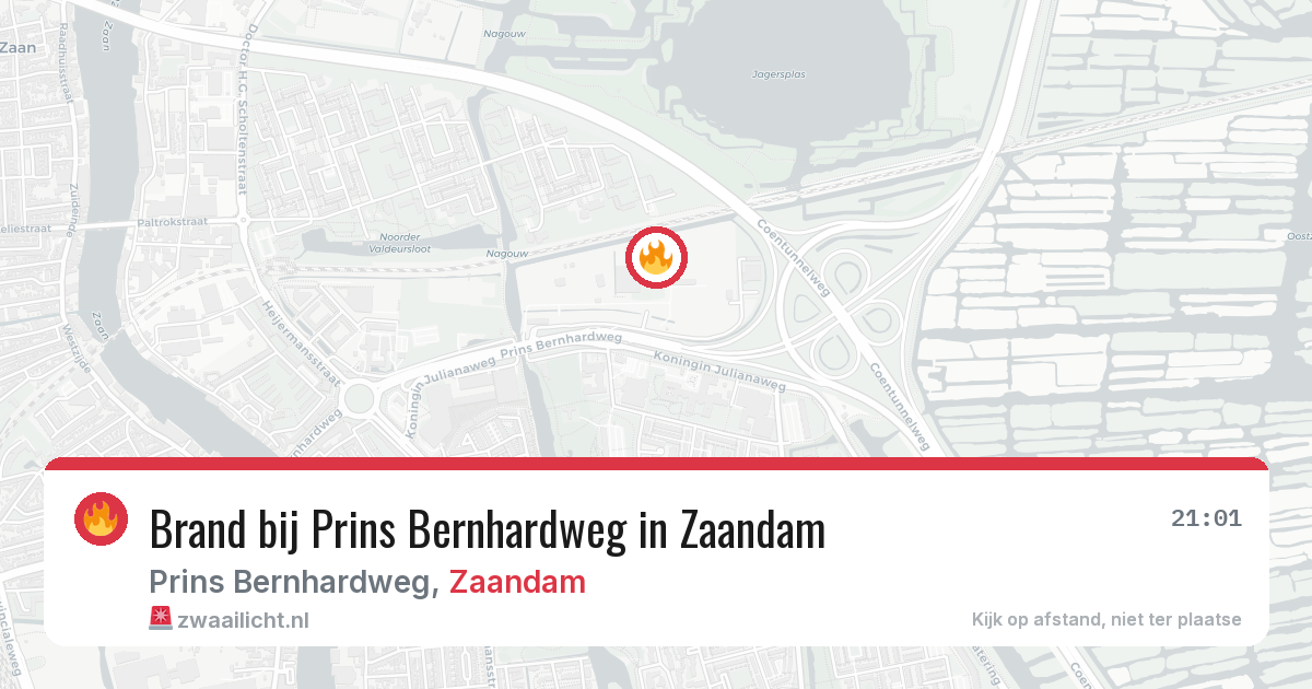 Brand bij Prins Bernhardweg in Zaandam — 2 apr 2026
