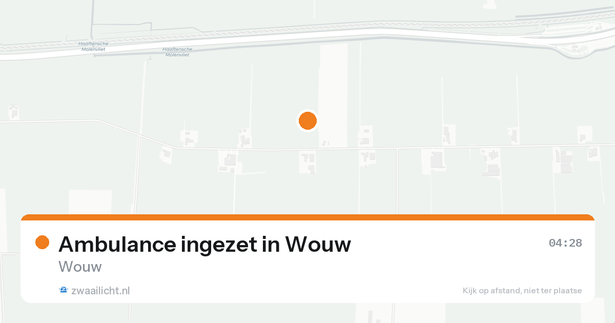 Ambulance ingezet in Wouw — 8 feb 2026