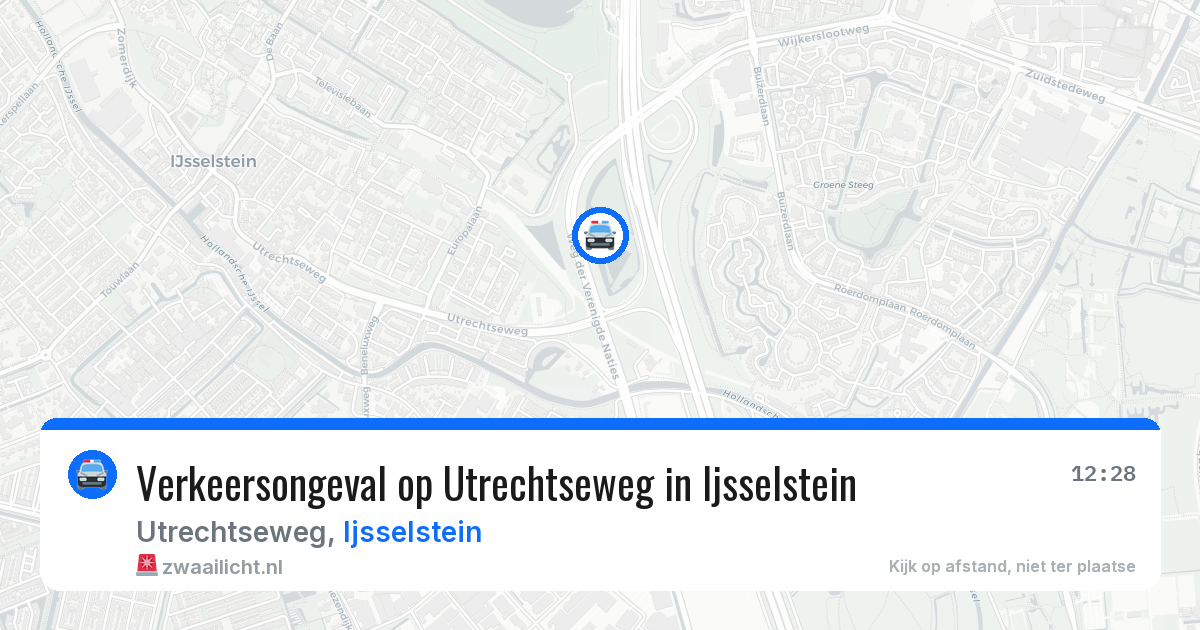 Verkeersongeval op Utrechtseweg in Ijsselstein — 16 mrt 2026