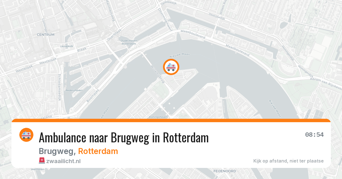 Ambulance naar Brugweg in Rotterdam — 6 aug 2026