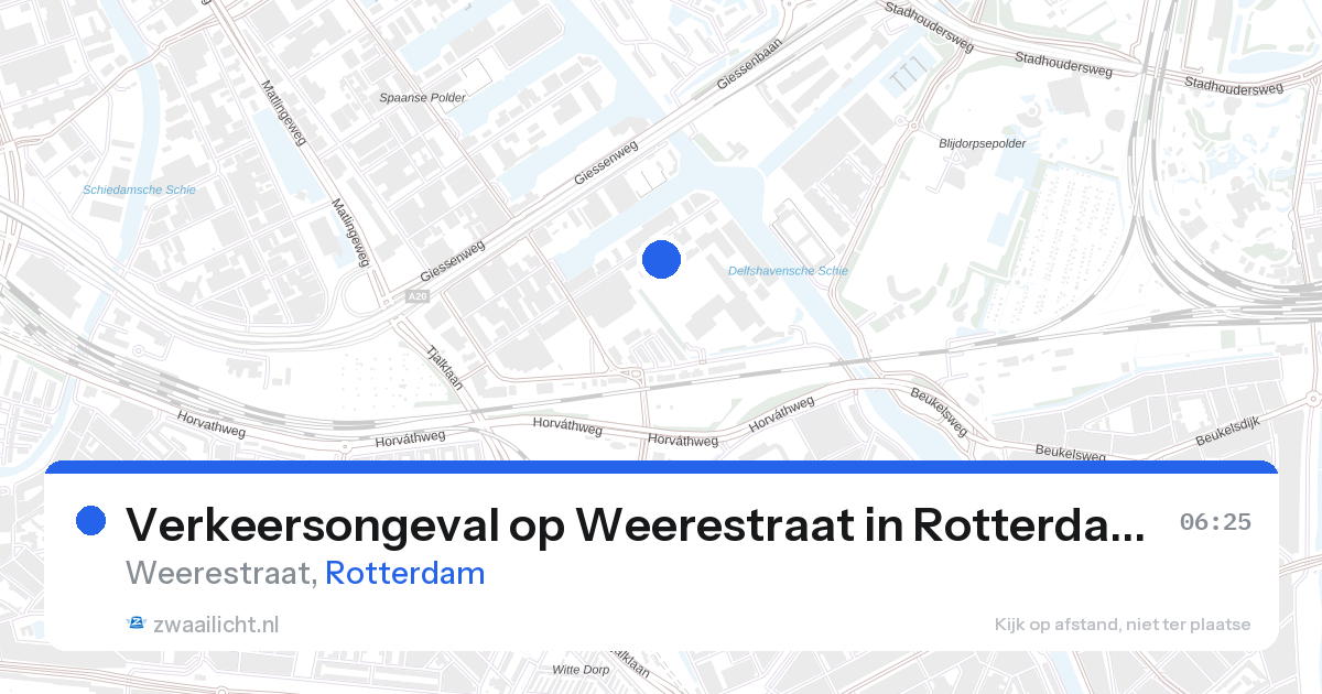 Verkeersongeval op Weerestraat in Rotterdam — 28 aug 2026