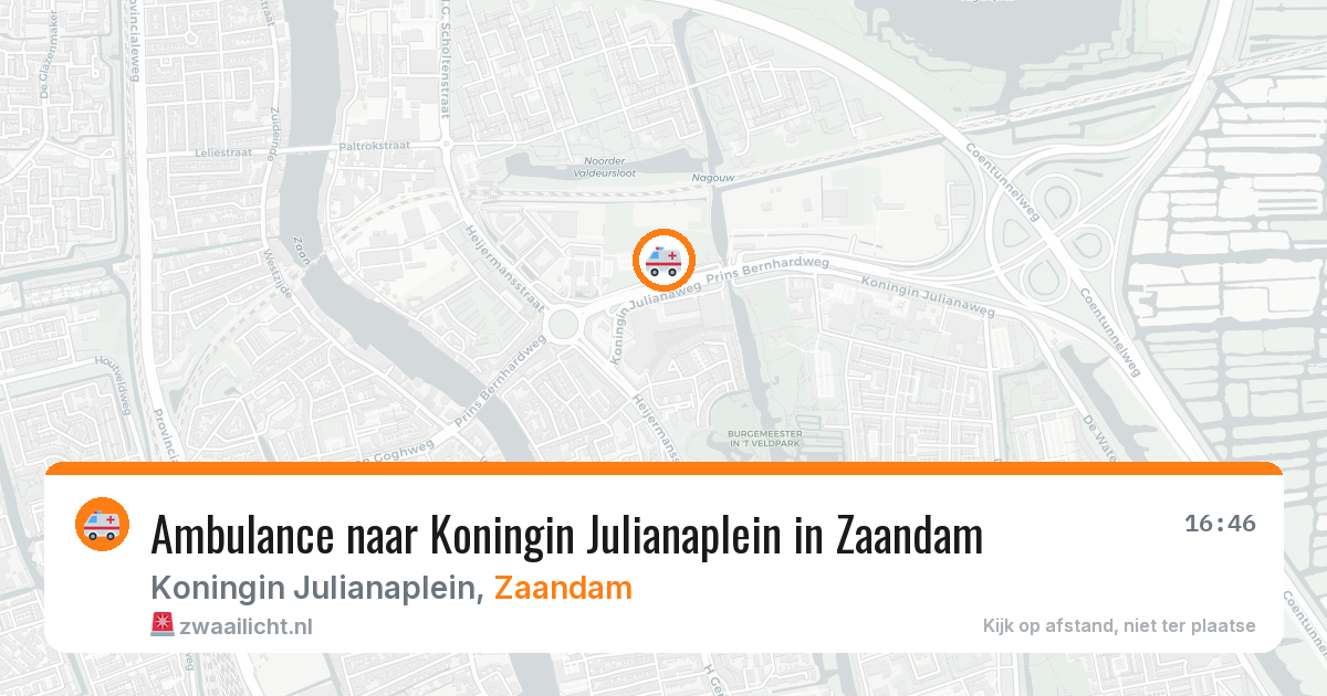 Ambulance naar Koningin Julianaplein in Zaandam — 22 mrt 2026