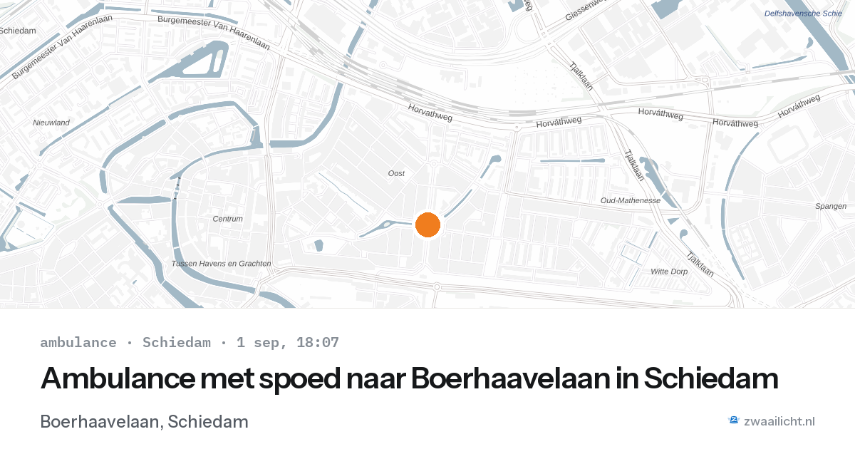 Ambulance met spoed naar Boerhaavelaan in Schiedam — 1 sep 2026