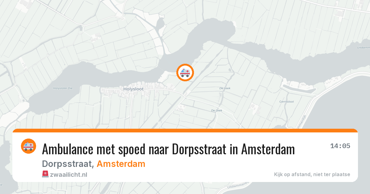 Ambulance met spoed naar Dorpsstraat in Amsterdam — 1 jul 2026