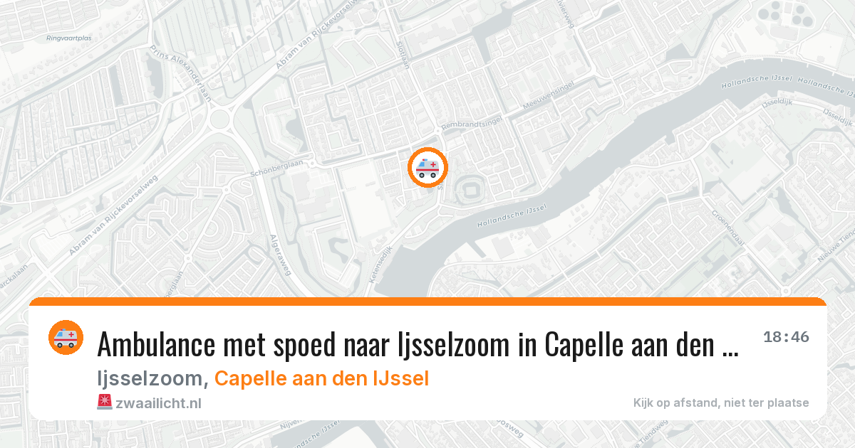Ambulance met spoed naar Ijsselzoom in Capelle aan den IJssel — 8 jun 2026