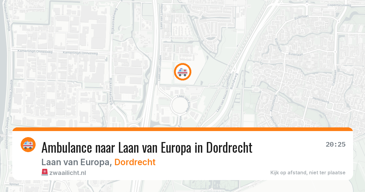 Ambulance naar Laan van Europa in Dordrecht — 16 jun 2026
