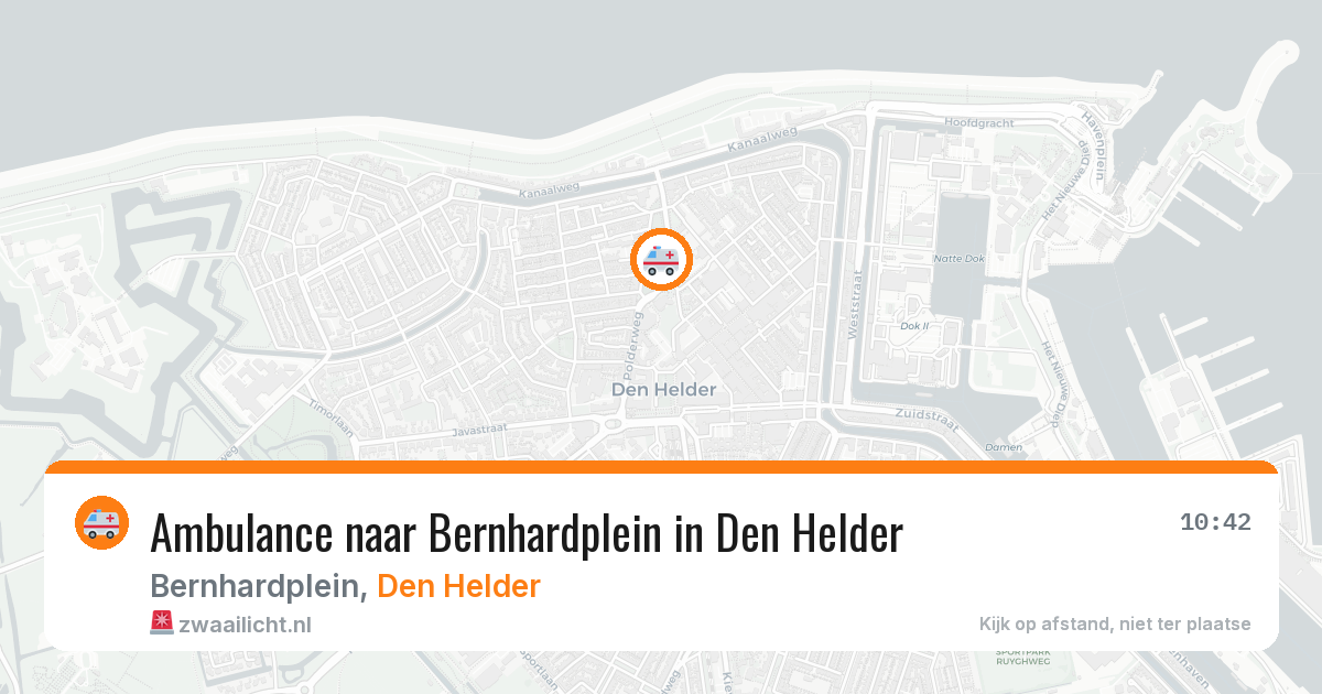 Ambulance naar Bernhardplein in Den Helder — 11 aug 2026