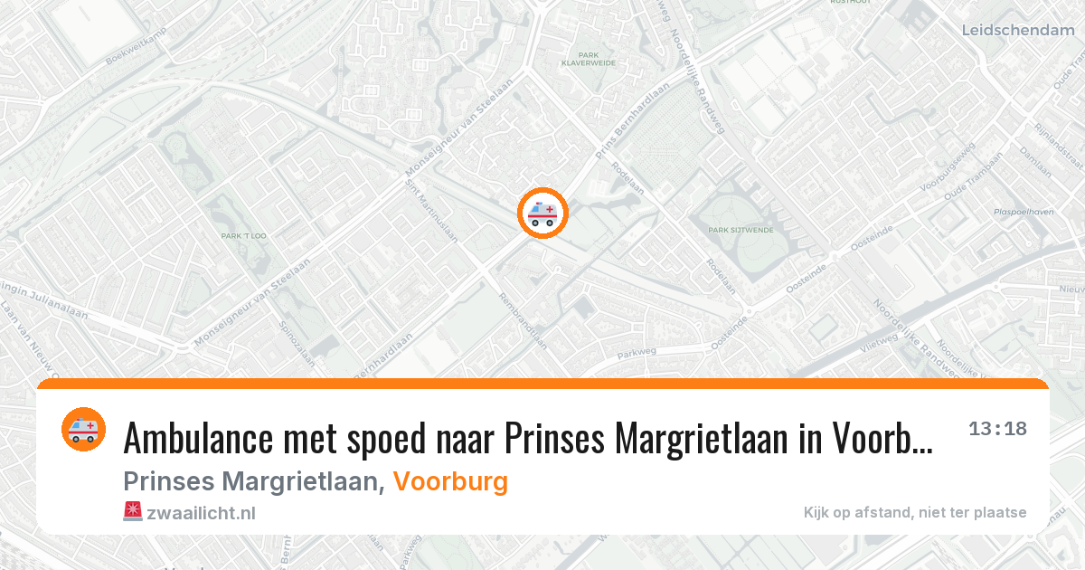 Ambulance met spoed naar Prinses Margrietlaan in Voorburg — 21 feb 2026