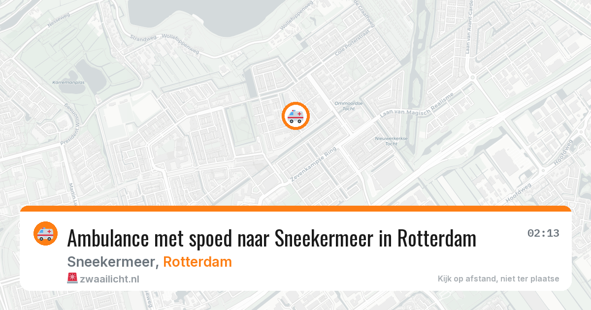 Ambulance met spoed naar Sneekermeer in Rotterdam — 16 apr 2026