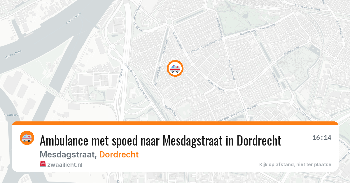 Ambulance met spoed naar Mesdagstraat in Dordrecht — 16 jan 2026