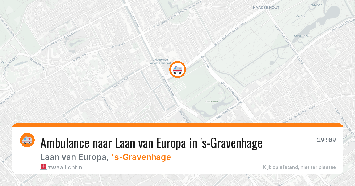 Ambulance naar Laan van Europa in 's-Gravenhage — 18 jul 2026