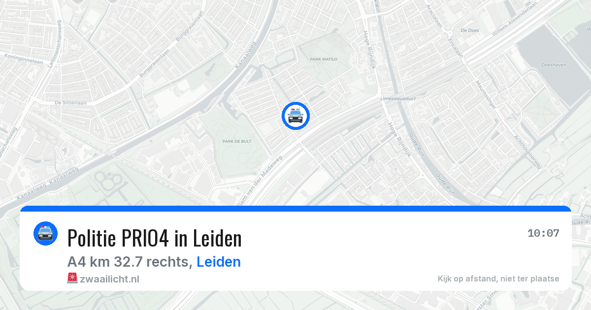 Politie PRIO4 in Leiden — 11 aug 2026 | 🚨 Zwaailicht.nl