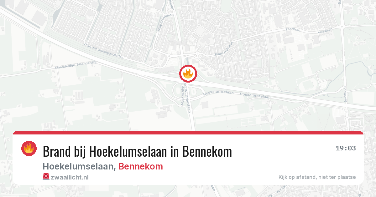 Brand bij Hoekelumselaan in Bennekom — 2 aug 2026