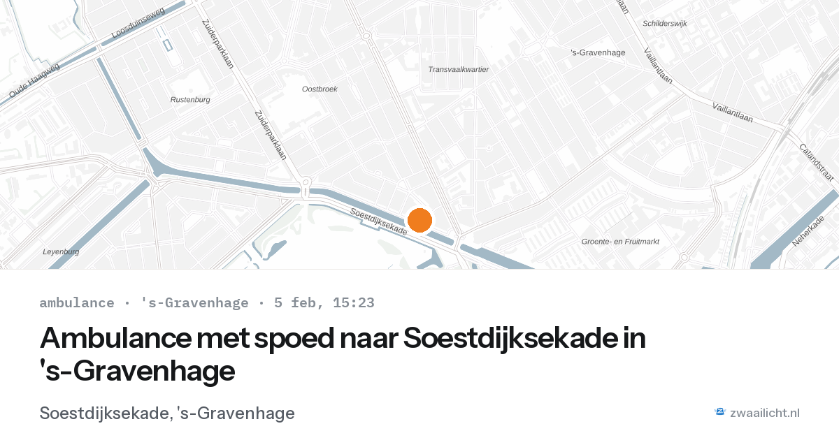 Ambulance met spoed naar Soestdijksekade in 's-Gravenhage — 5 feb 2026