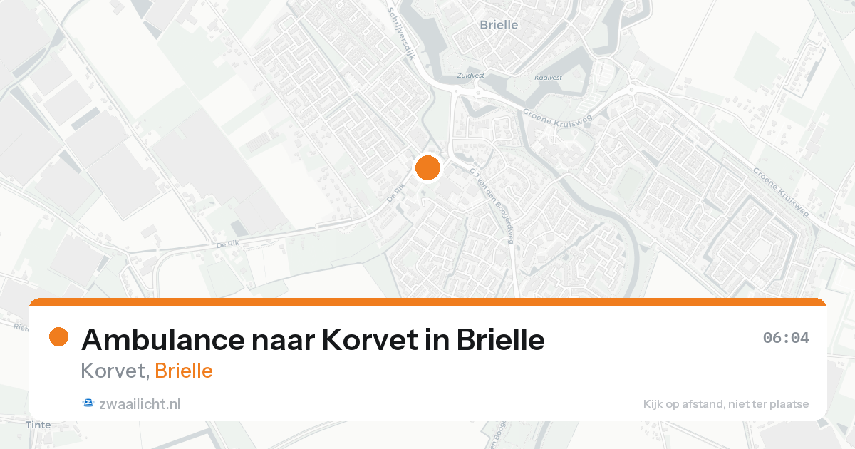 Ambulance naar Korvet in Brielle — 15 aug 2026