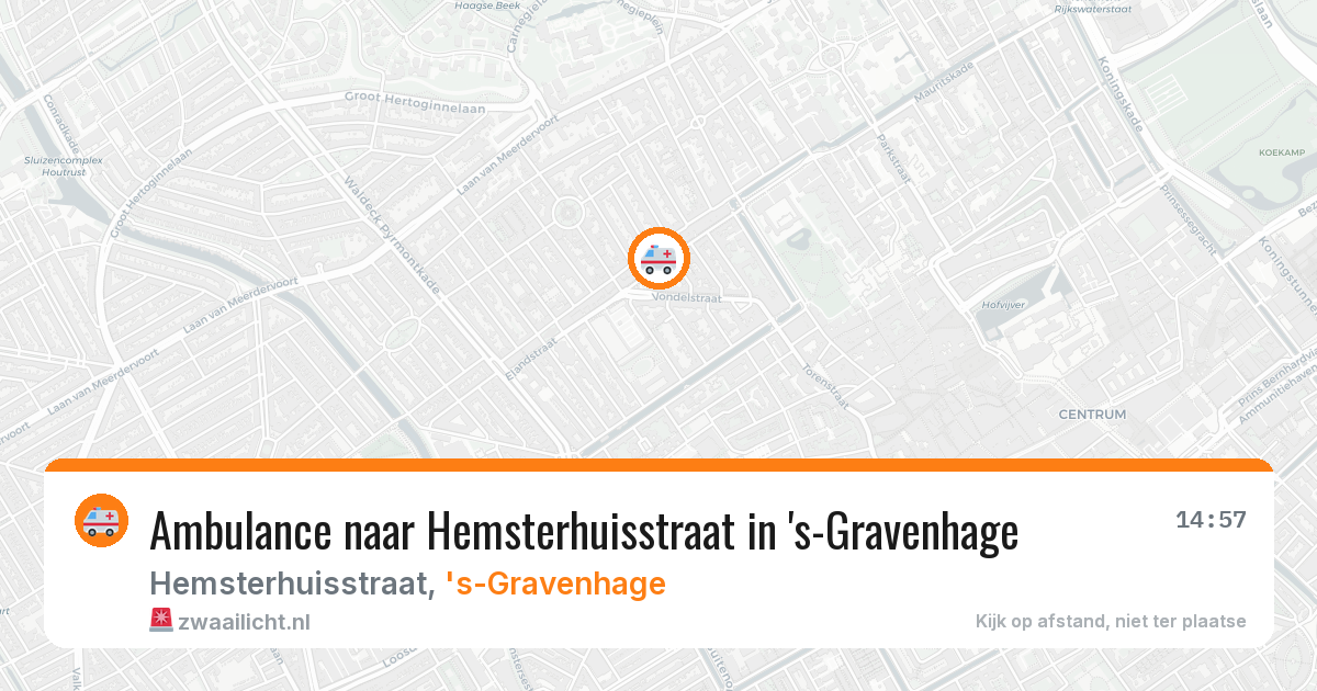Ambulance naar Hemsterhuisstraat in 's-Gravenhage — 24 jul 2026