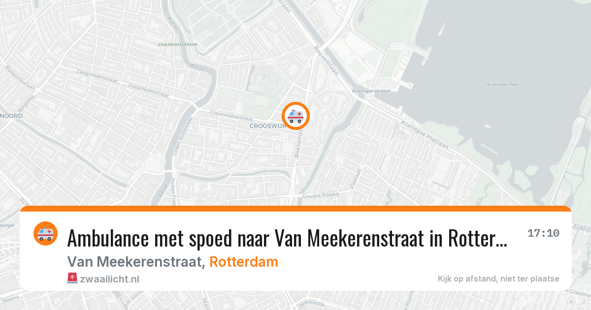 Ambulance met spoed naar Van Meekerenstraat in Rotterdam — 11 apr 2026