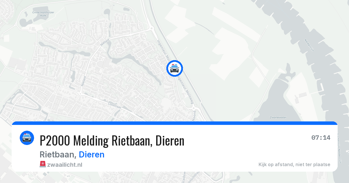 P2000 Melding Rietbaan, Dieren — 12 aug 2026