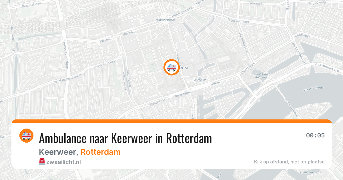 Ambulance naar Keerweer in Rotterdam — 13 mrt 2026