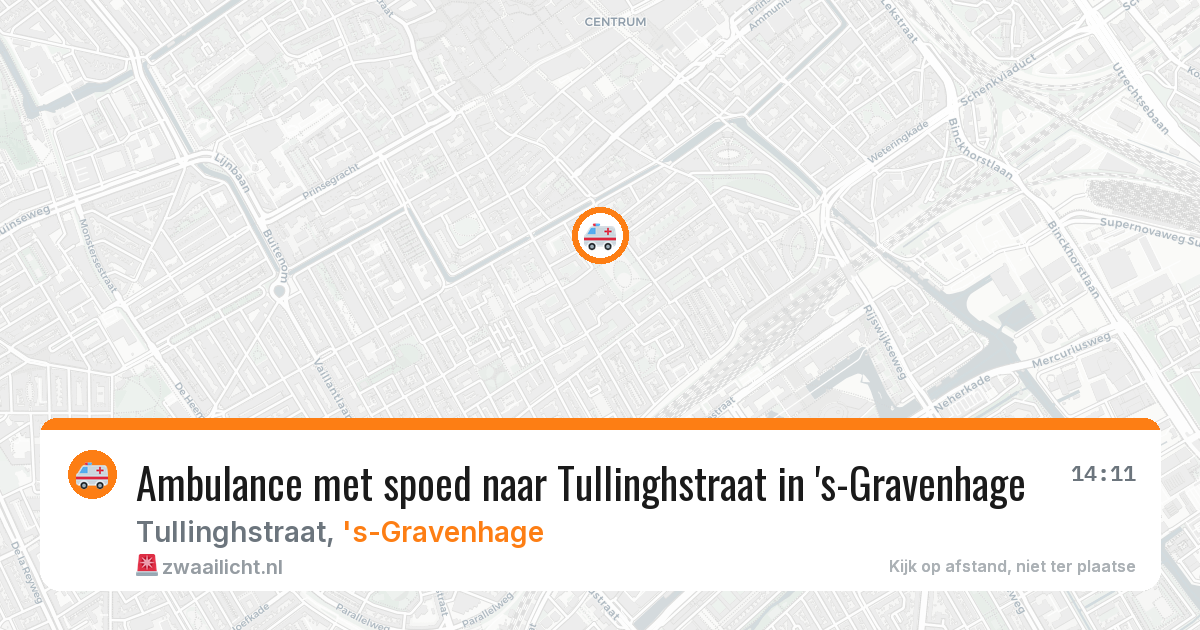 Ambulance met spoed naar Tullinghstraat in 's-Gravenhage — 10 jun 2026