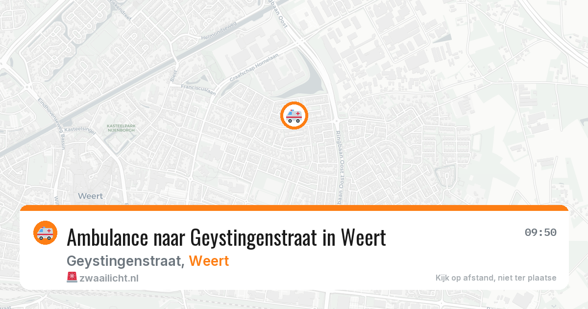 Ambulance naar Geystingenstraat in Weert — 11 jul 2026