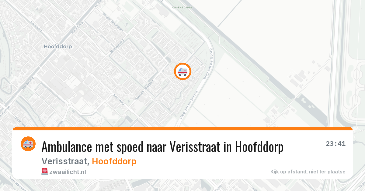 Ambulance met spoed naar Verisstraat in Hoofddorp — 25 jul 2026