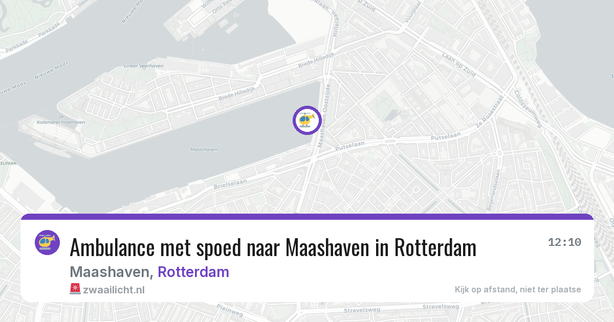 Ambulance met spoed naar Maashaven in Rotterdam — 10 jul 2026
