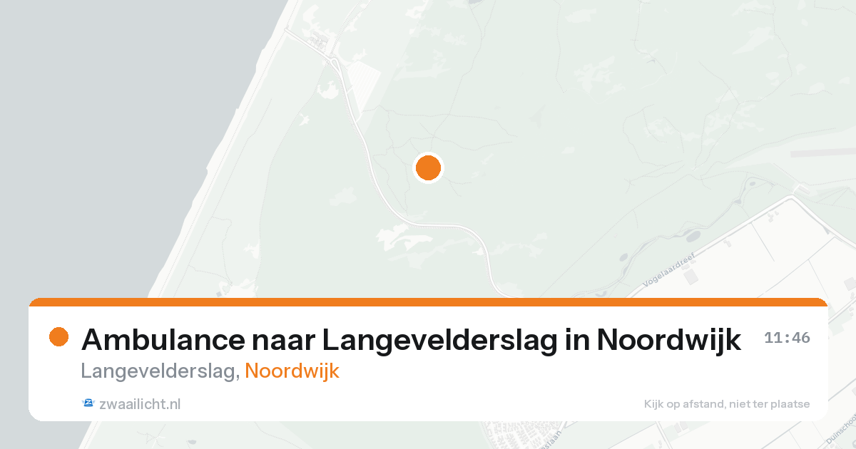 Ambulance naar Langevelderslag in Noordwijk — 17 aug 2026