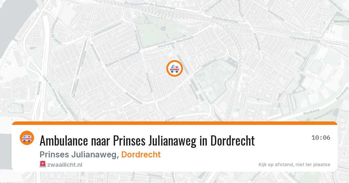Ambulance naar Prinses Julianaweg in Dordrecht — 29 mrt 2026