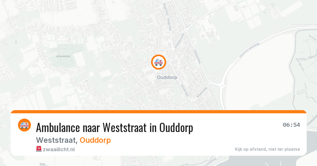 Ambulance naar Weststraat in Ouddorp — 4 aug 2026