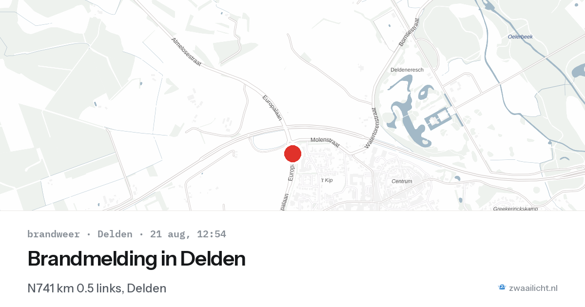 Brandmelding in Delden — 21 aug 2026