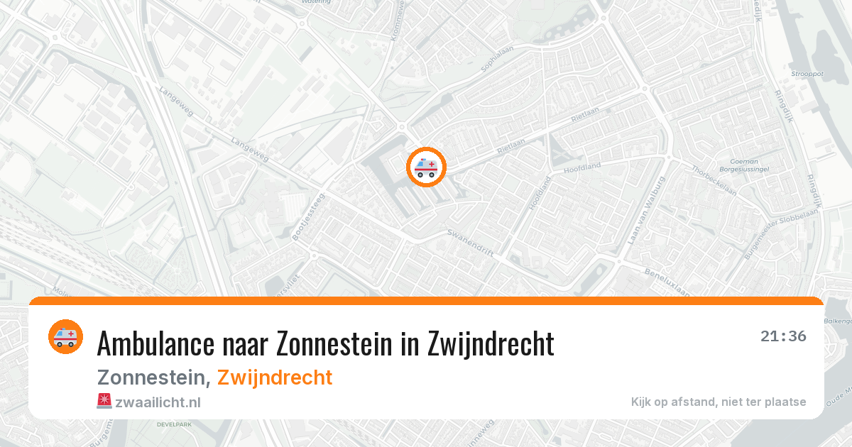 Ambulance naar Zonnestein in Zwijndrecht — 14 aug 2026