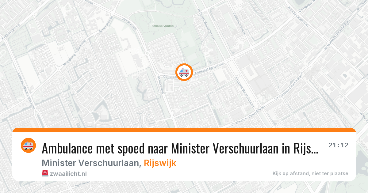 Ambulance met spoed naar Minister Verschuurlaan in Rijswijk — 17 jul 2026