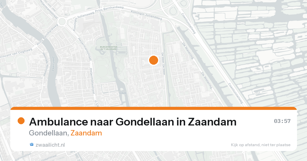 Ambulance naar Gondellaan in Zaandam — 18 mei 2026