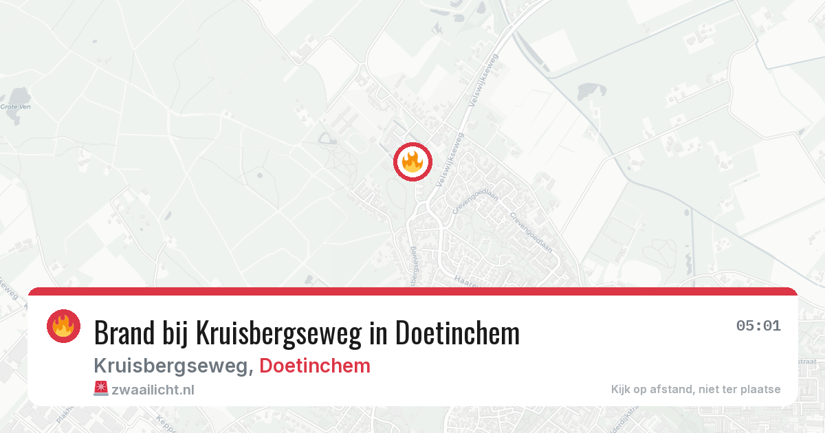 Brand bij Kruisbergseweg in Doetinchem — 25 jun 2026