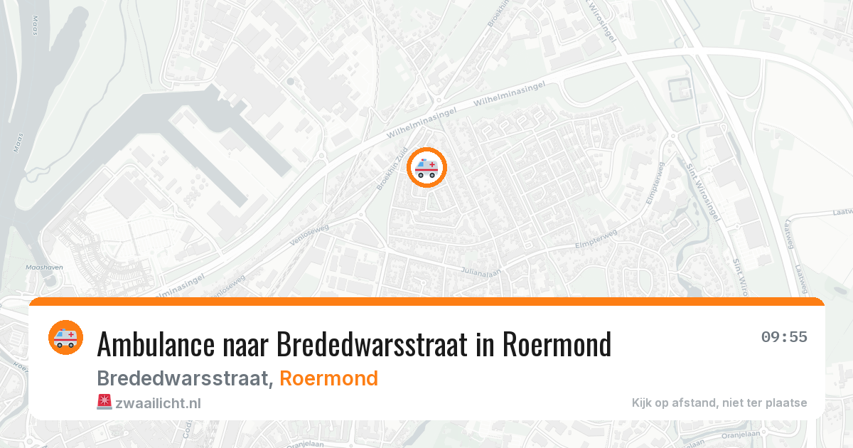 Ambulance naar Brededwarsstraat in Roermond — 28 jul 2026