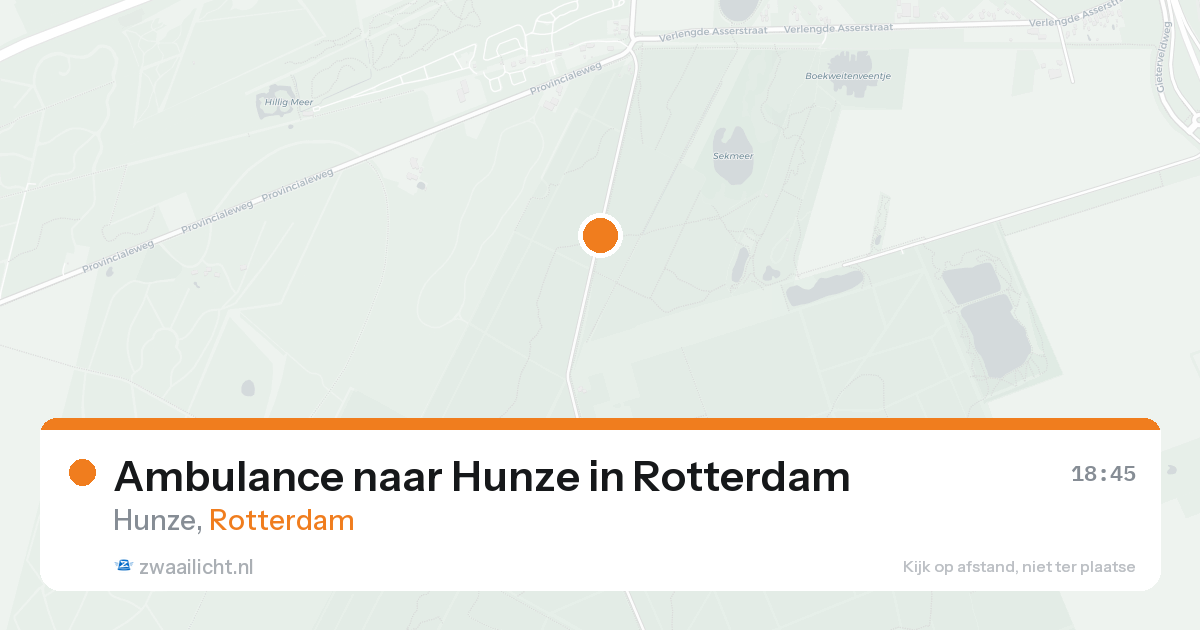Ambulance naar Hunze in Rotterdam — 20 aug 2026