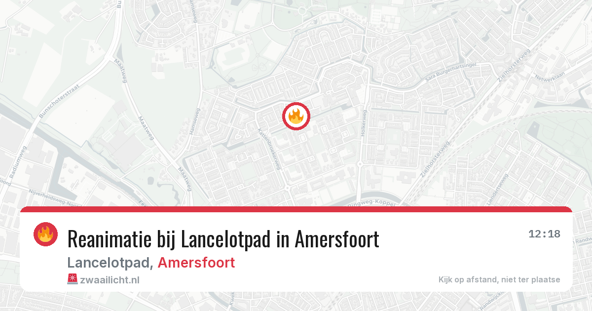 Reanimatie bij Lancelotpad in Amersfoort — 26 jun 2026